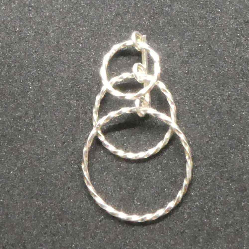 Drei Kreise Ohrstecker Silber Schmuck