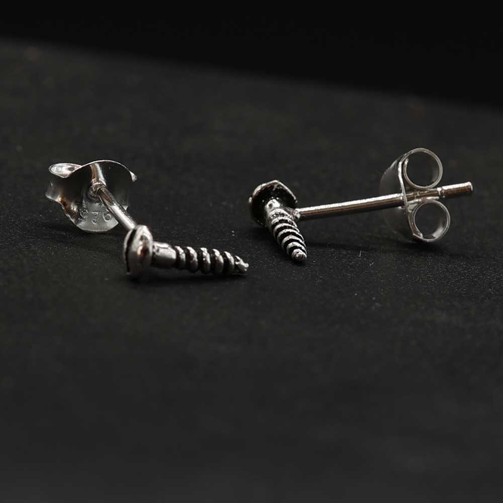 Schraube Ohrstecker 925 Silber Ohrschmuck witziges Werkzeug Handwerker