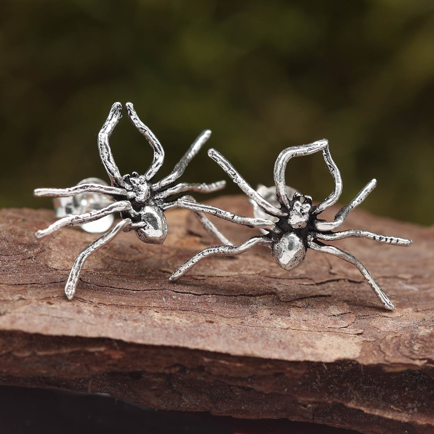 Spinne Ohrstecker ausgefallener Ohrschmuck 925 Silber