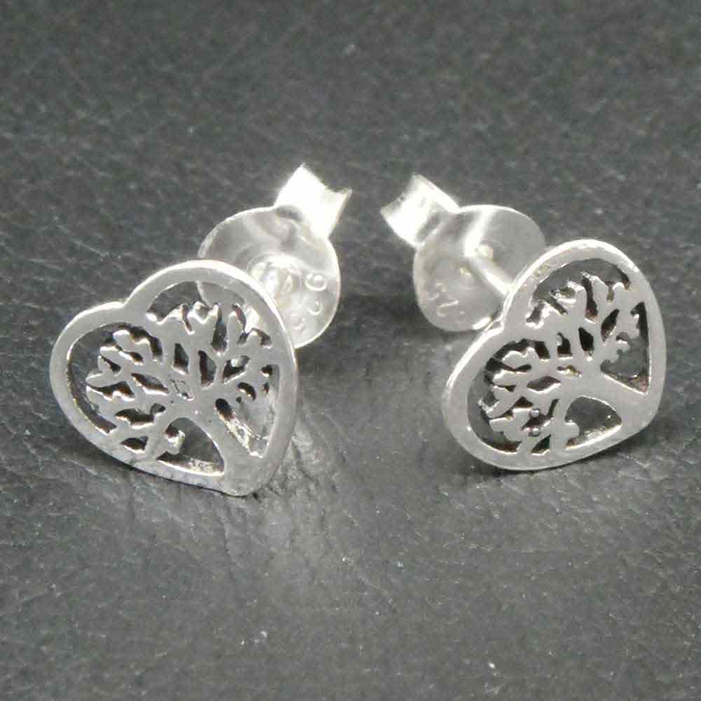 Lebensbaum Ohrstecker Silber Ohrschmuck