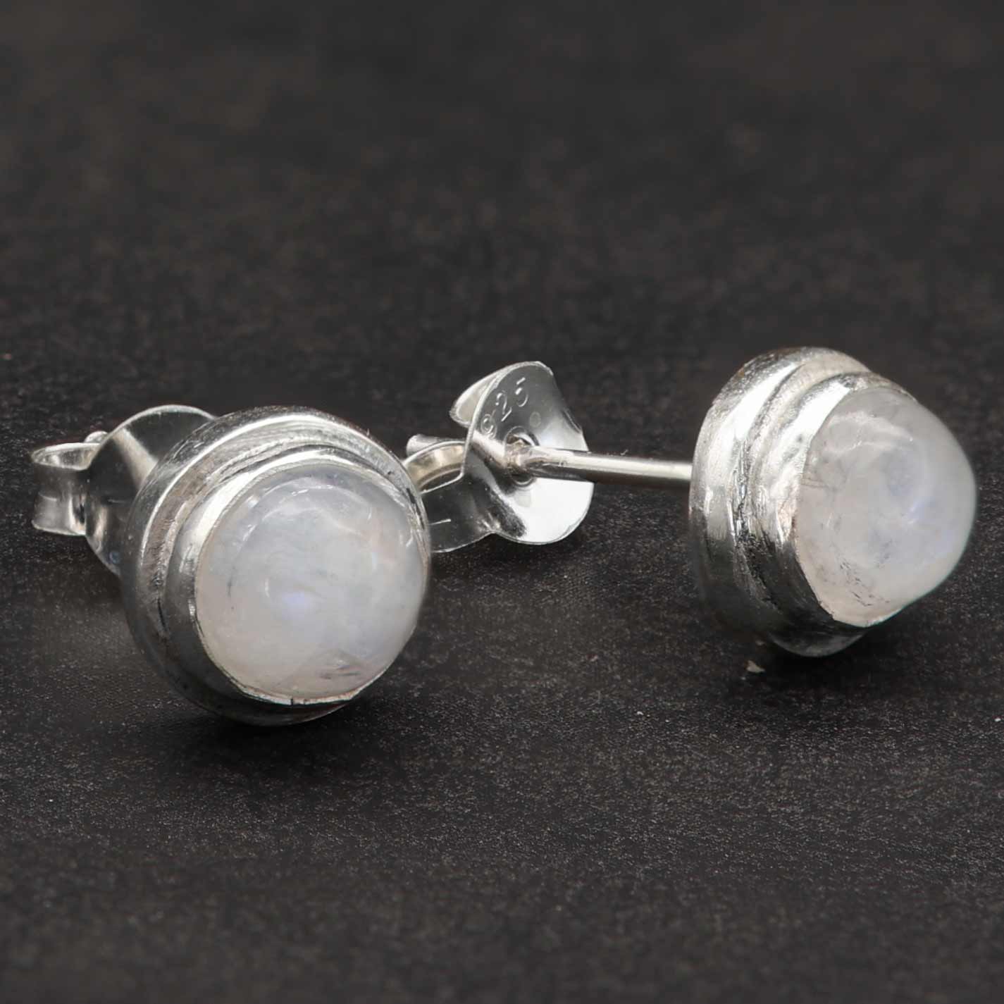 Ohrschmuck mit Edelsteinen Mondstein Ohrstecker Frauen Ohrschmuck