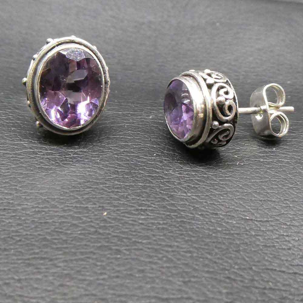 Amethyst Steinschmuck Ohrstecker