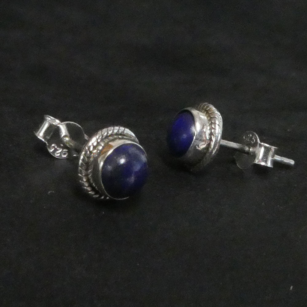 Lapislazuli Ohrstecker 925 Silber edler Damen Ohrschmuck Handarbeit