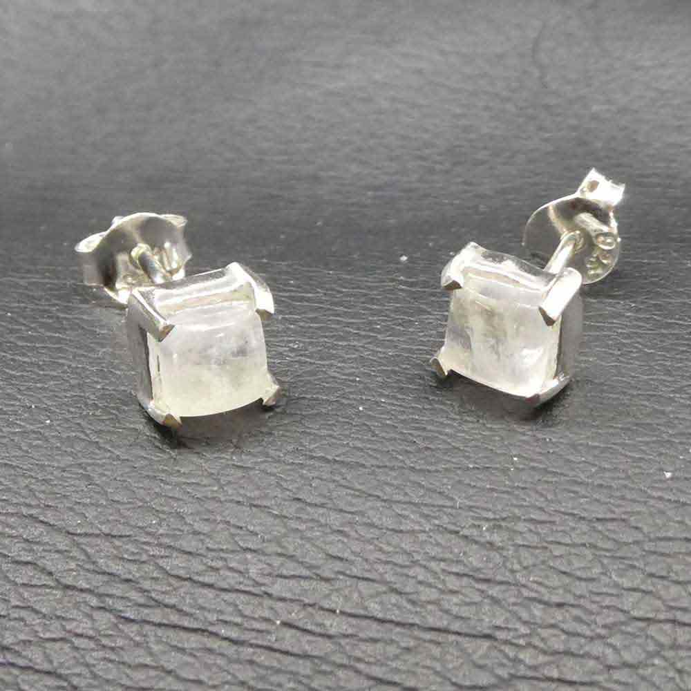 Mondstein Schmuck Ohrring Steinschmuck 925 Silber Ohrstecker Damen