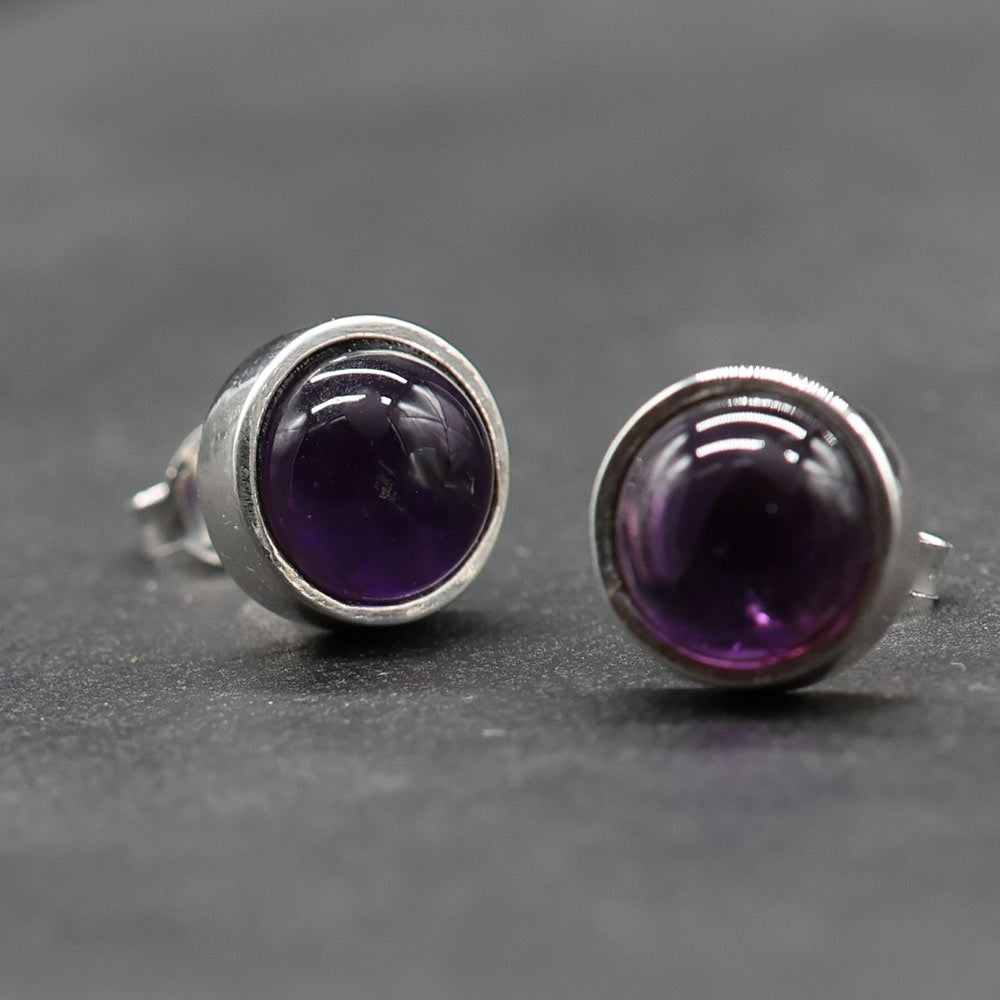 Amethyst Ohrstecker zeitlos 925 Silber Damen Ohrringe edel