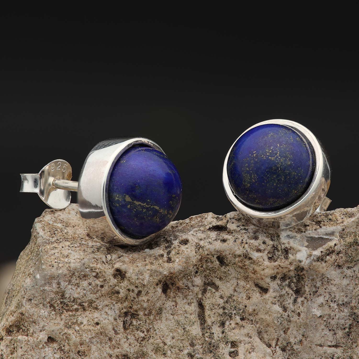 Ohrstecker Silber Lapislazuli Steinschmuck Damen Ohrschmuck