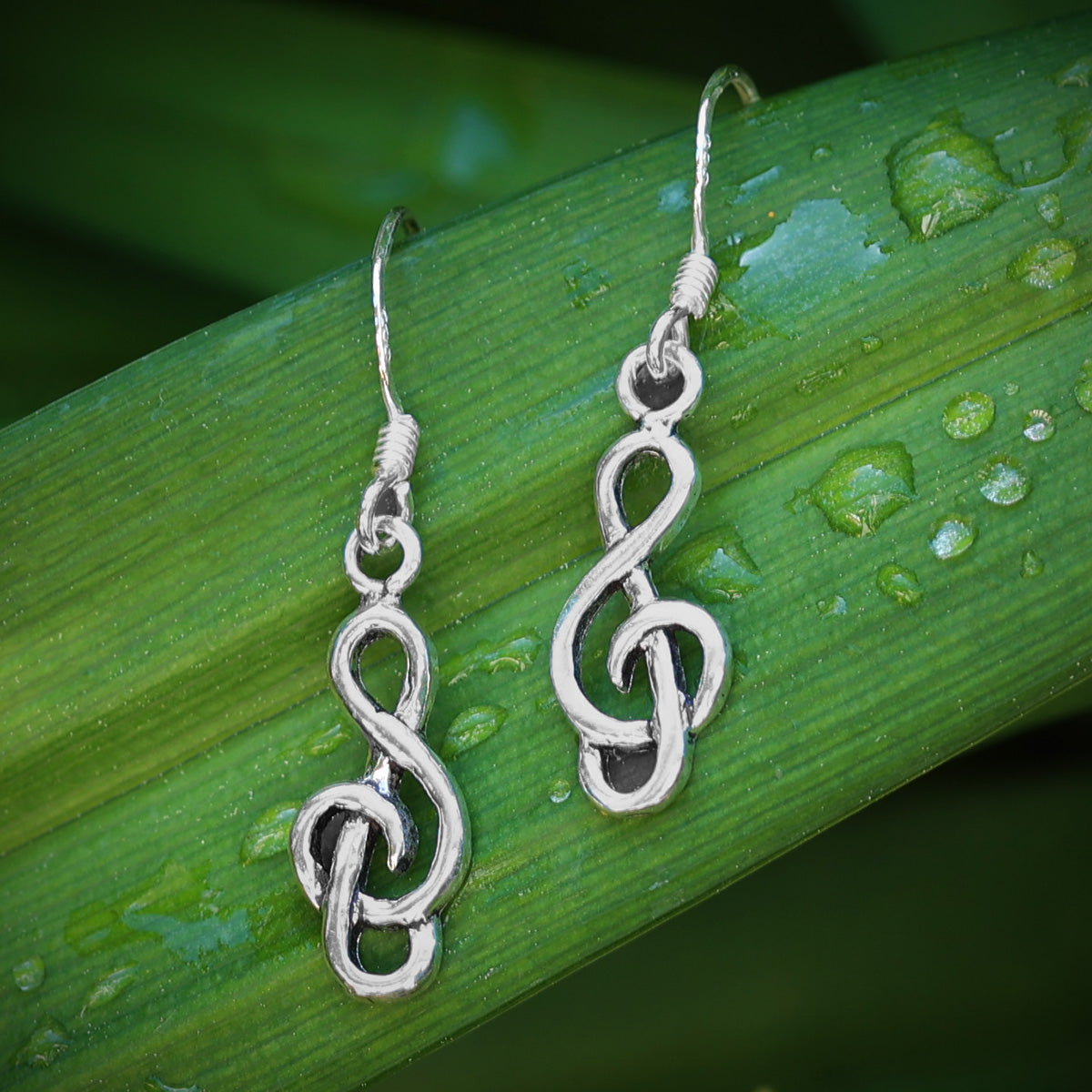 Notenschlüssel Ohrschmuck (Paar) Ohrhänger 925 Silber