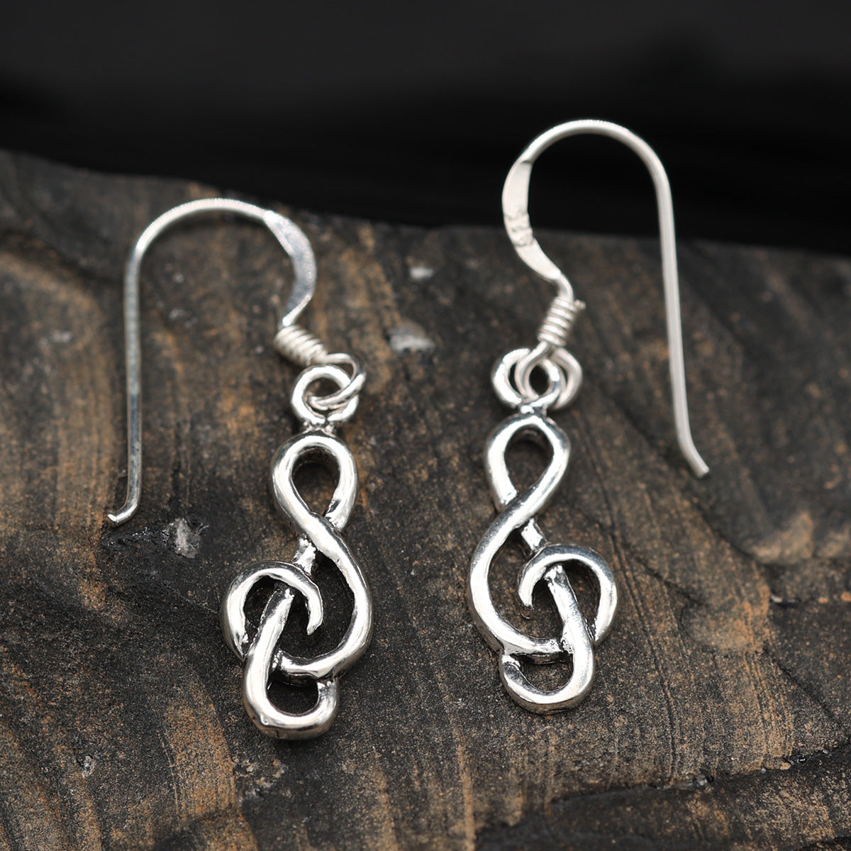 Notenschlüssel Ohrschmuck (Paar) Ohrhänger 925 Silber