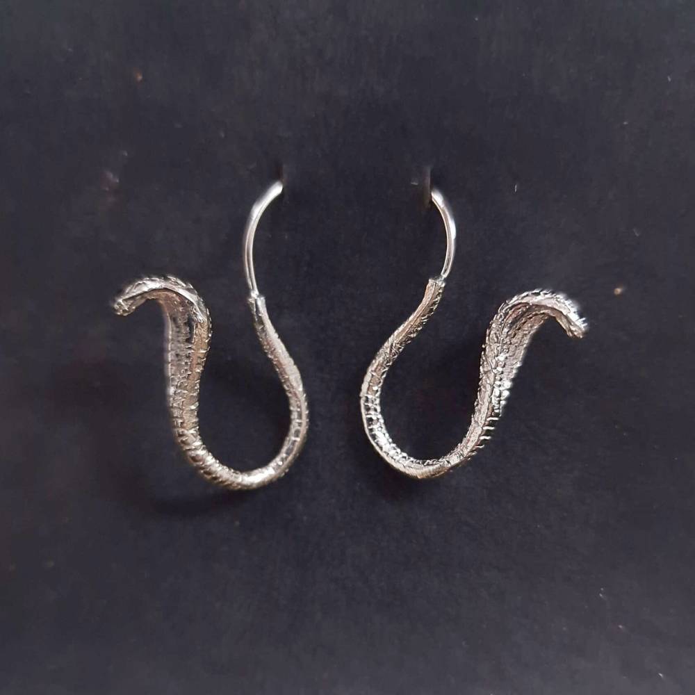 Exklusive Schlangen Ohrringe Kobra 925 Silber Damen Ohrschmuck edel