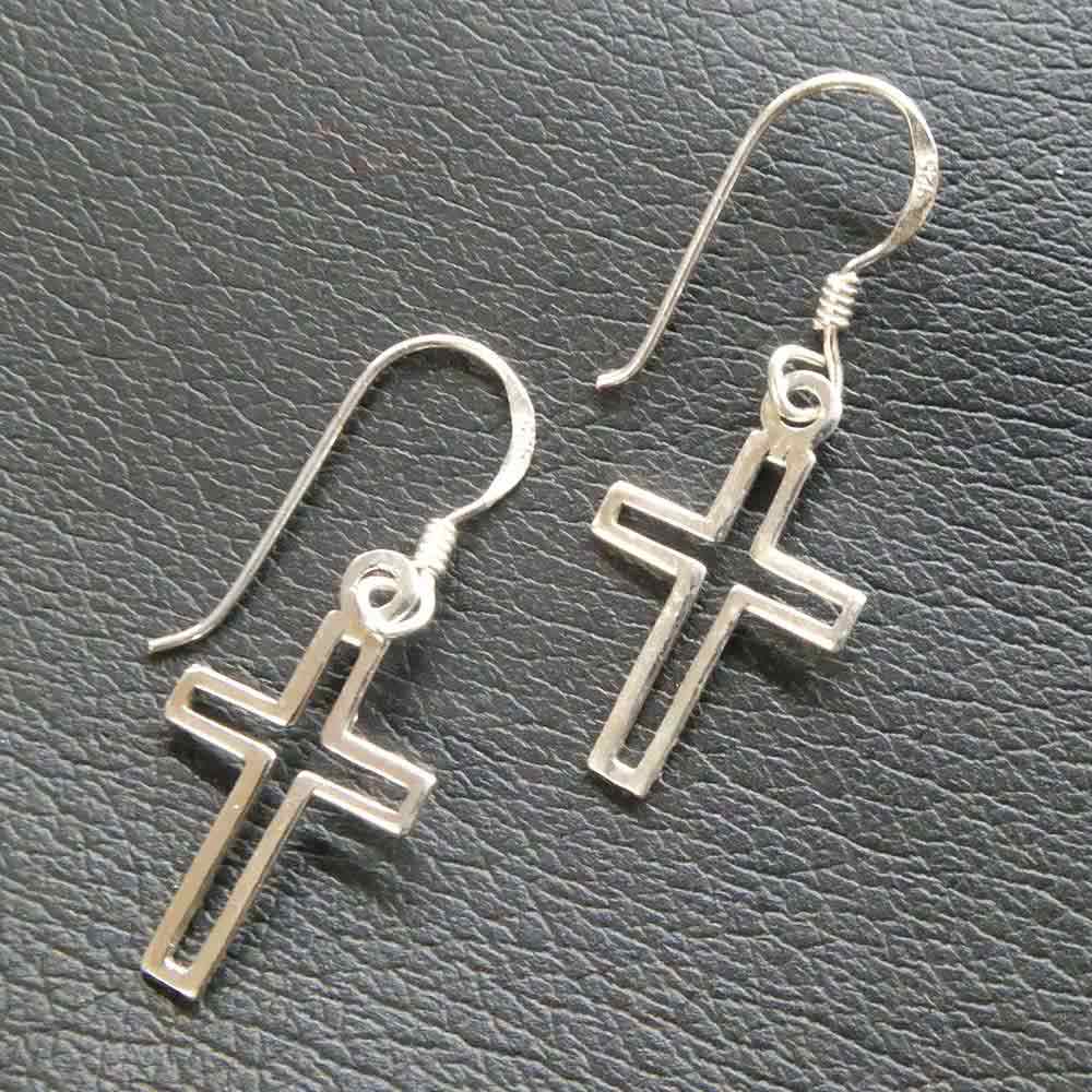 Ohrhänger Kreuz 925 Silber Schmuck