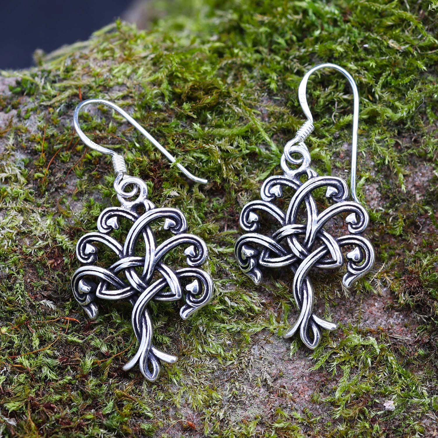 Lebensbaum Ohrringe Silber Hänger edler Ohrschmuck