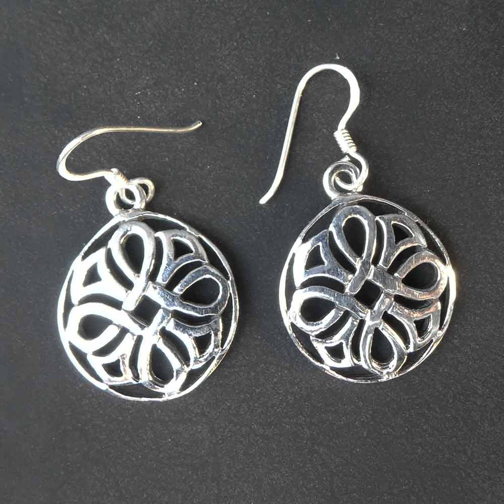 Kelten 925er Silber Ohrringe Ohrschmuck keltische Knoten Mittelalter