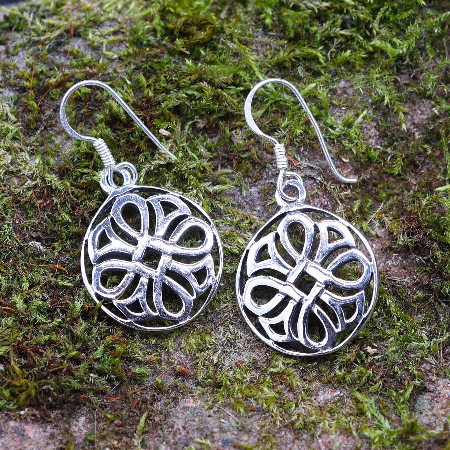 Keltische Ohrringe Silber Hänger edler Ohrschmuck