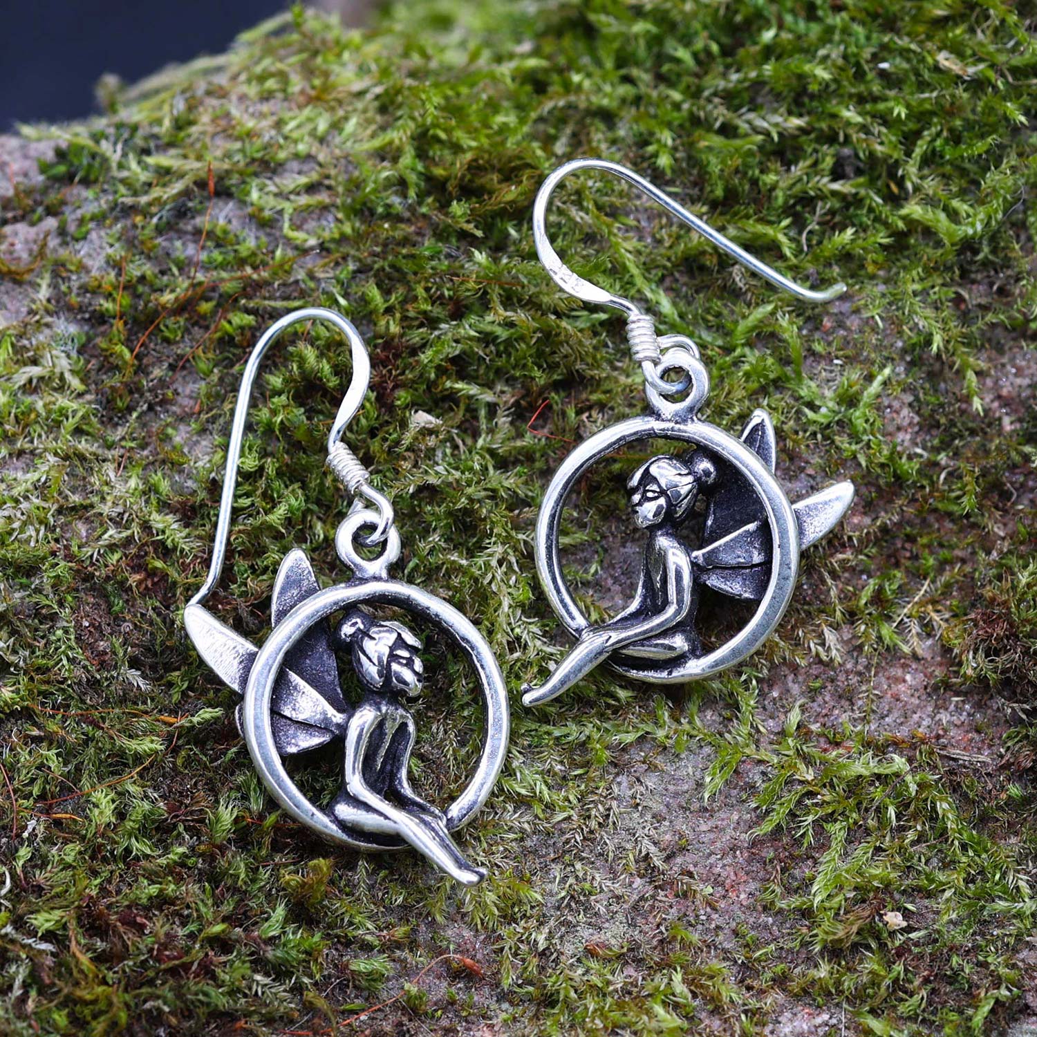 Fee Ohrringe Silber Hänger edler Ohrschmuck Elfe