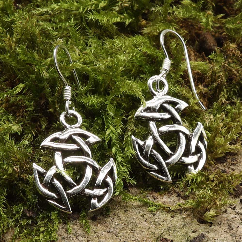 Kelten Ohrschmuck Ohrringe Silber 925 offene Dreifalt