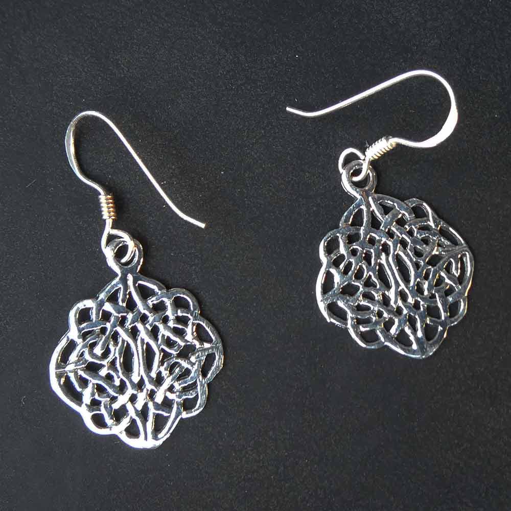 Kelten Ohrringe Silber Ohrschmuck keltische Knoten Mittelalter