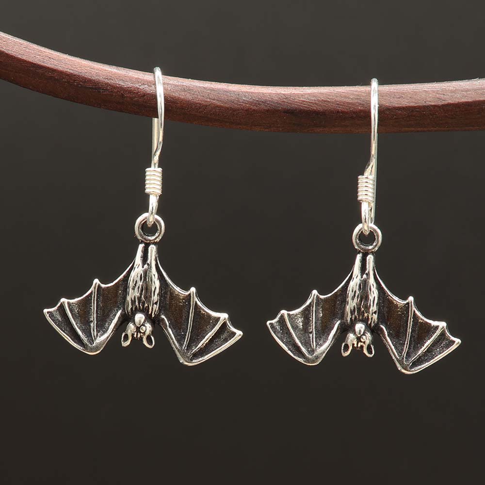 Fledermaus Ohrringe 925 Silber hochwertig verarbeiteter Ohrschmuck