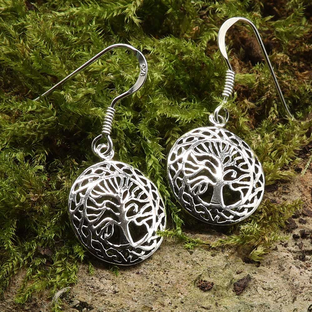 Keltischer Lebensbaum Ohrschmuck Silber 925 Ohrringe