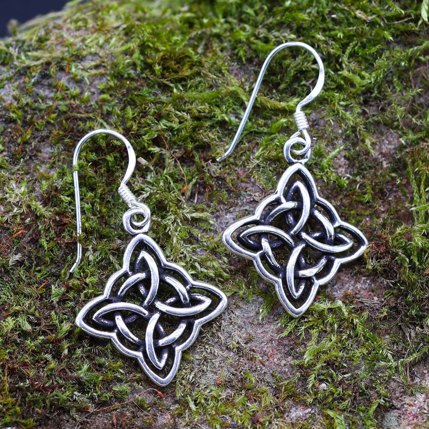 Keltenknoten Ohrhänger 925 Silber Ohrringe