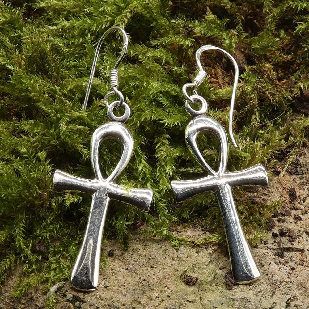 Ankh Ohrhänger ägyptischer Ohrschmuck 925 Silber 
