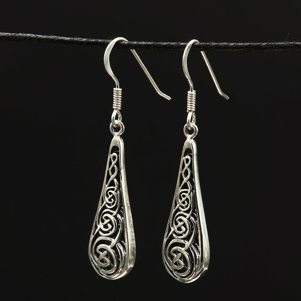 Ohrhänger Keltischer Knoten Ohrringe Ohrschmuck 925 Silber Mittelalter Schmuck
