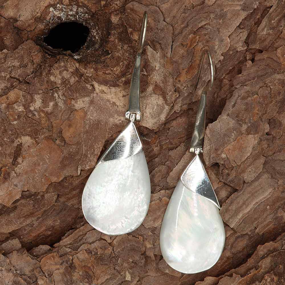 Ohrhänger 925 Silber mit Perlmut - Ohrschmuck Silber