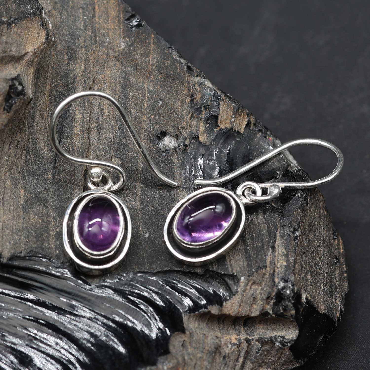 Amethysten Ohrringe 925 Silber Edelstein