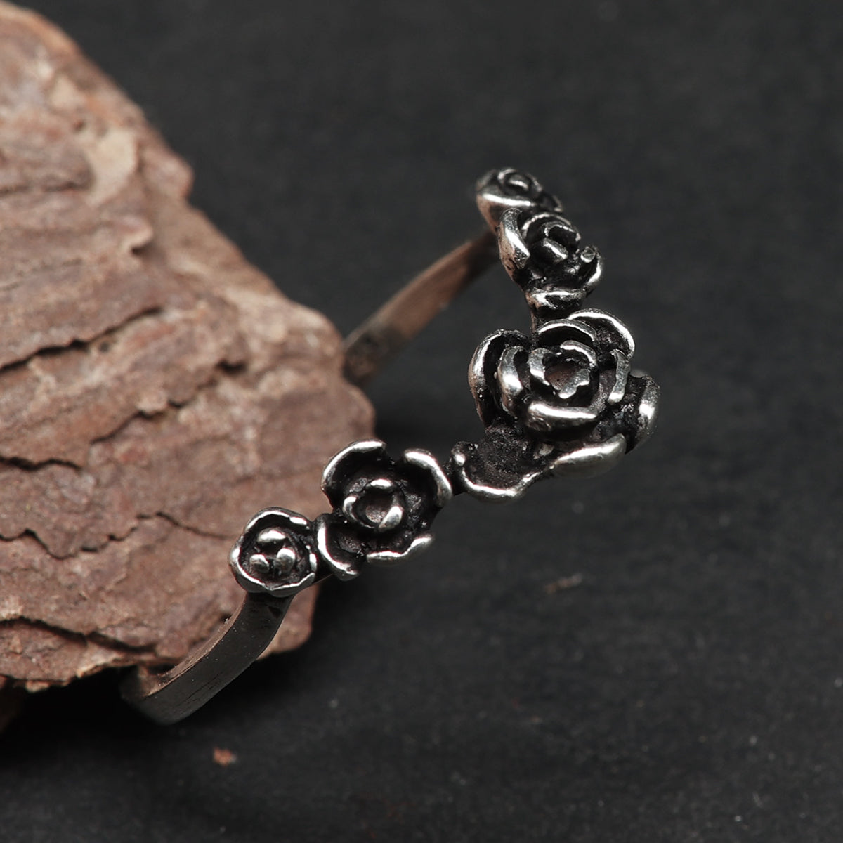 Rosen Ring Damen 925 Silber Rose Silberring Mädchen