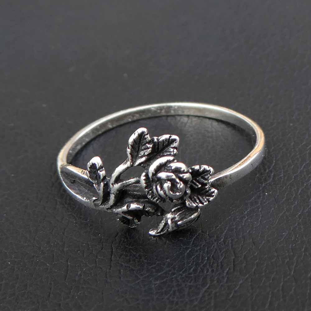 Röschen Schmuck Silberring Gothic