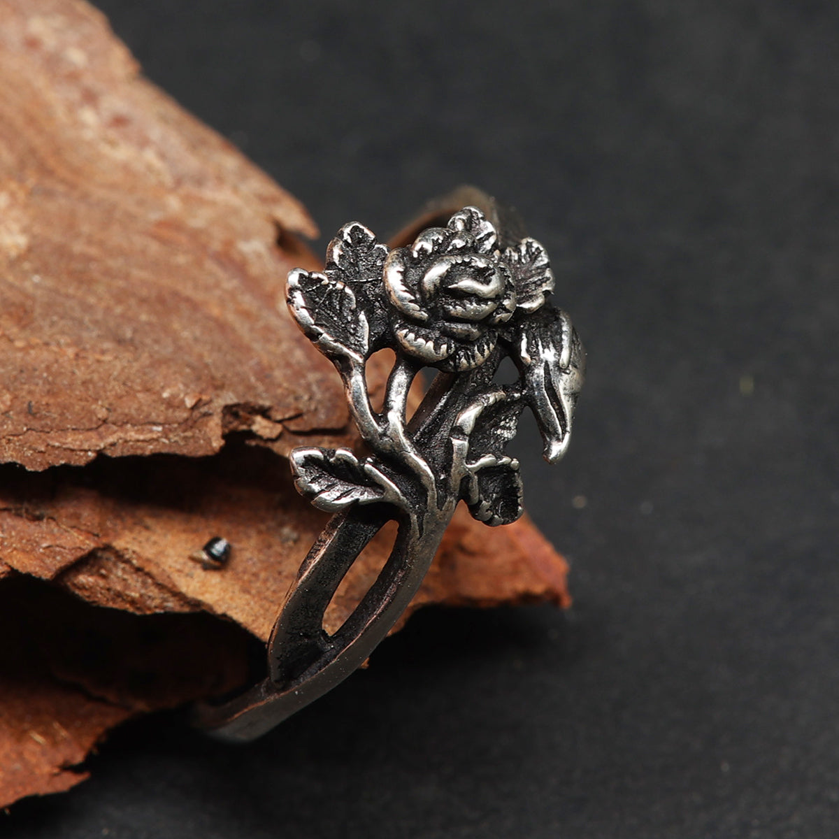 Rosen Ring Damen 925 Silber zierlicher Silberring Mädchen