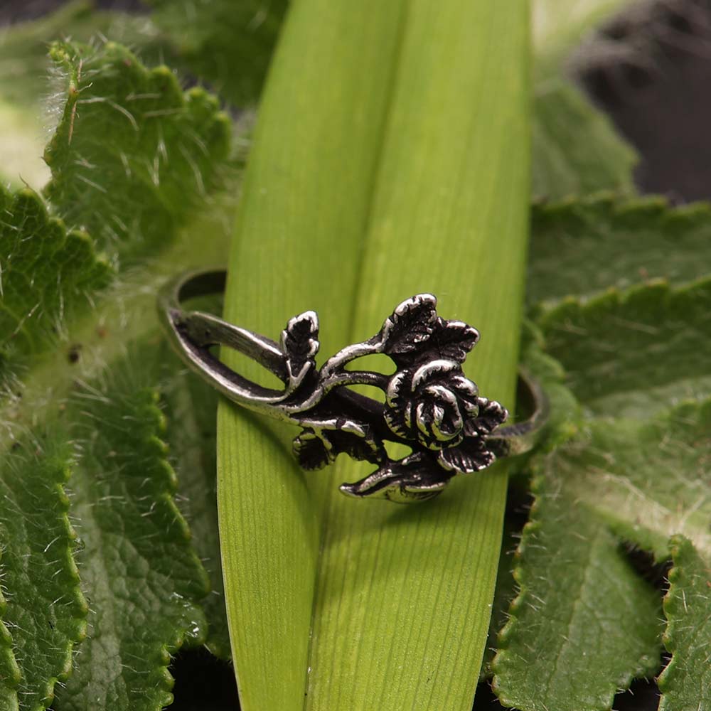 Rosen Silber Ring zarter Mädchenring Damen