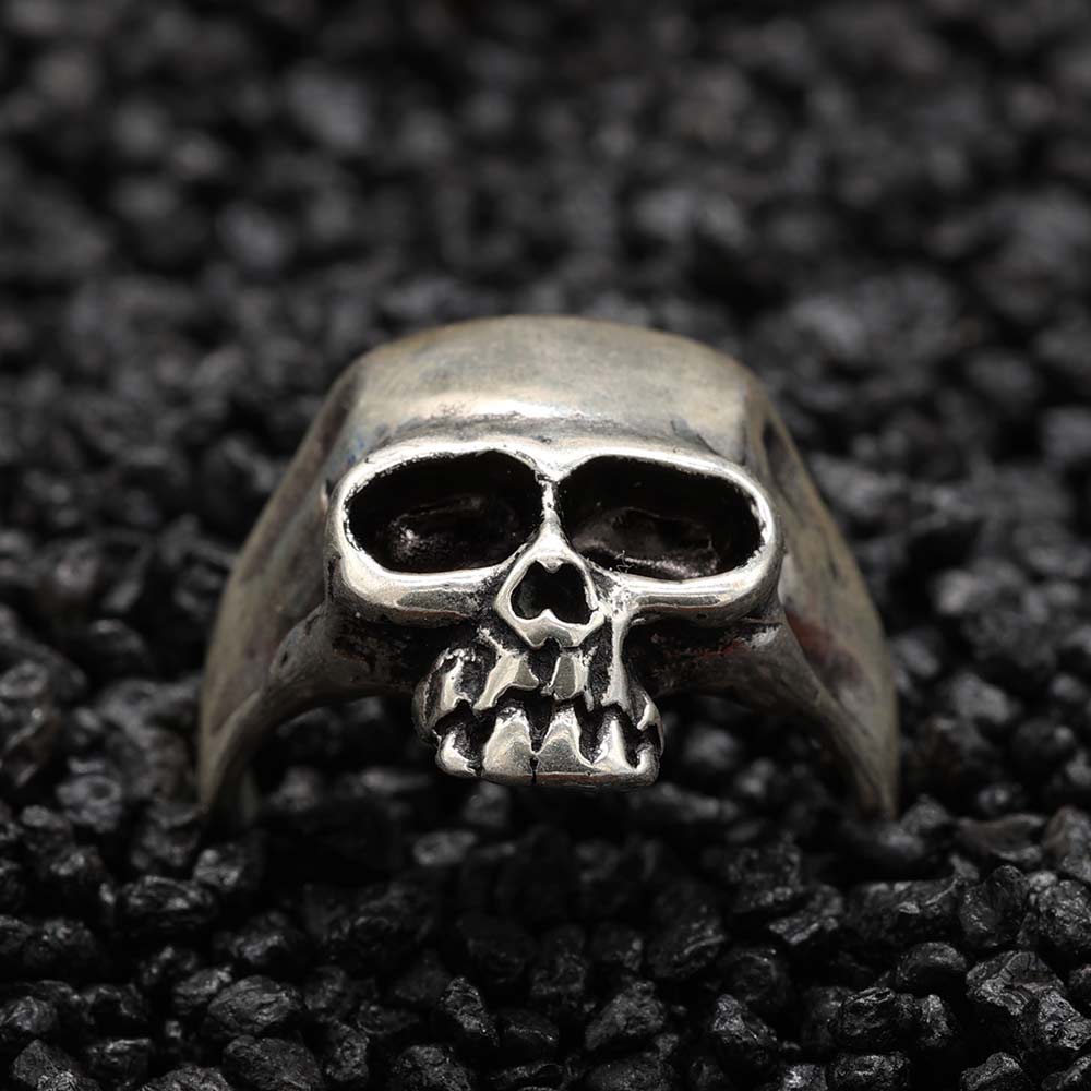 Totenkopf Ring 925 Silber Biker Schmuck massiv groß 