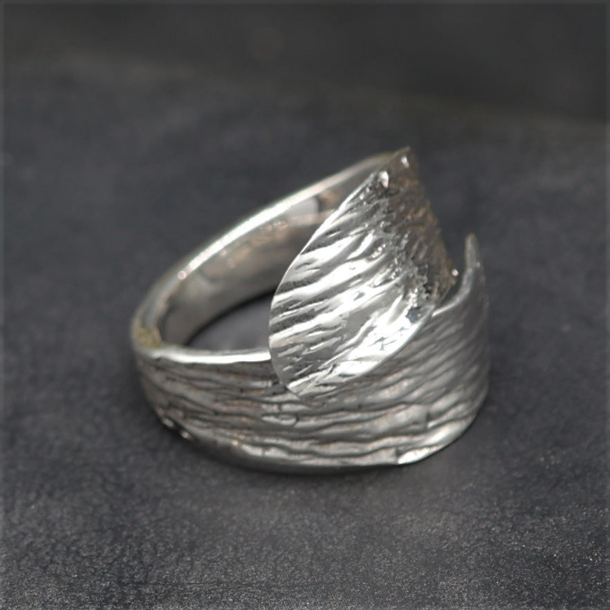 Designer ring, adjustable size, 925 silver