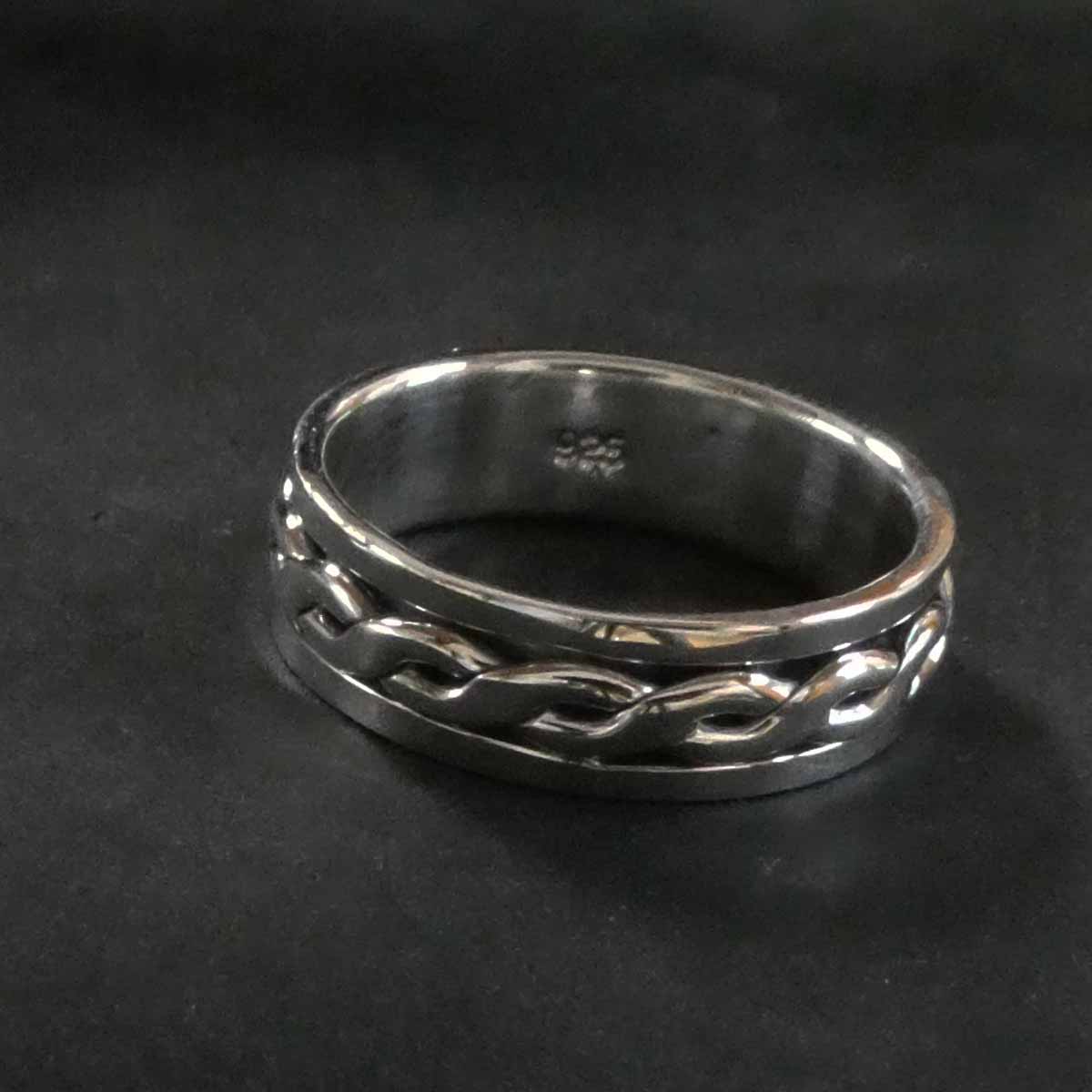 Spinning Ring 925 Silber drehbarer Innenring  edel ausgefallen