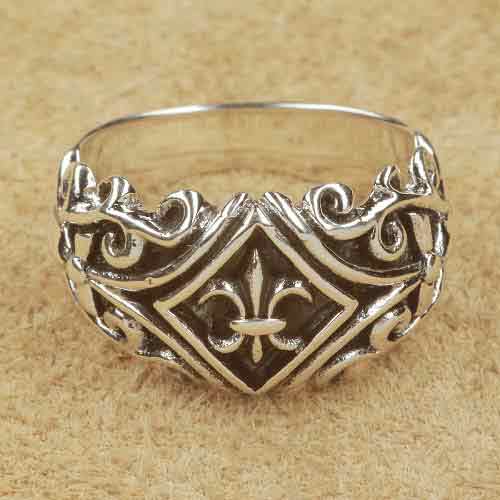 Wikinger Fleur de Lys Ring Damen Herren