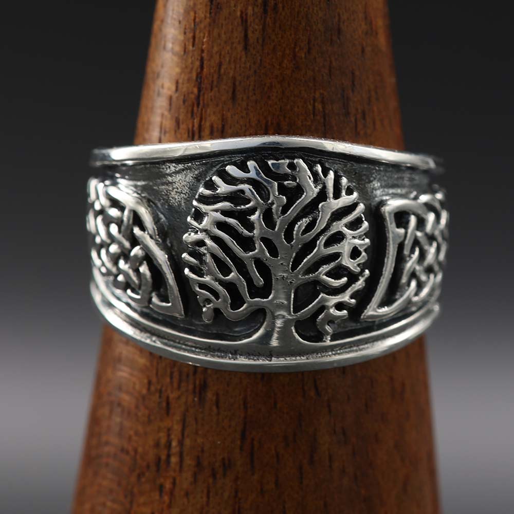 Keltischer Lebensbaum Ring 925 Silber Schmuck Damen Herren