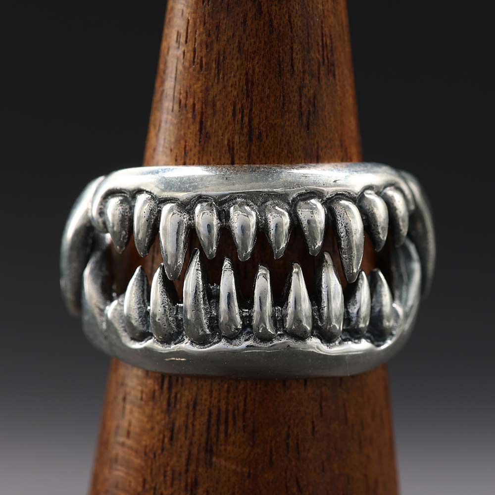 Silberring Gebiss Sterlingsilber Schmuck Ring ausgefallen beweglich