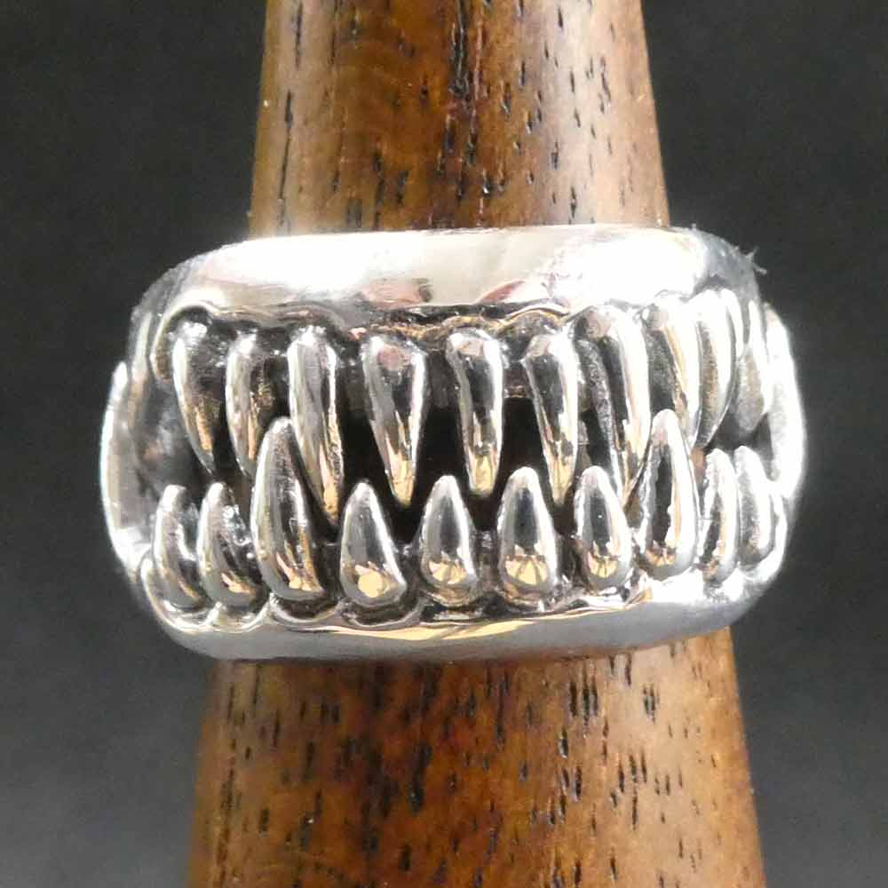 Gebiss Ring Schmuck Silber
