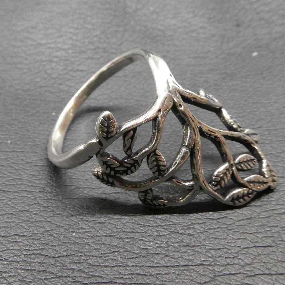 Ring Schmuck Zweig Design edel Silbering 925 Silber
