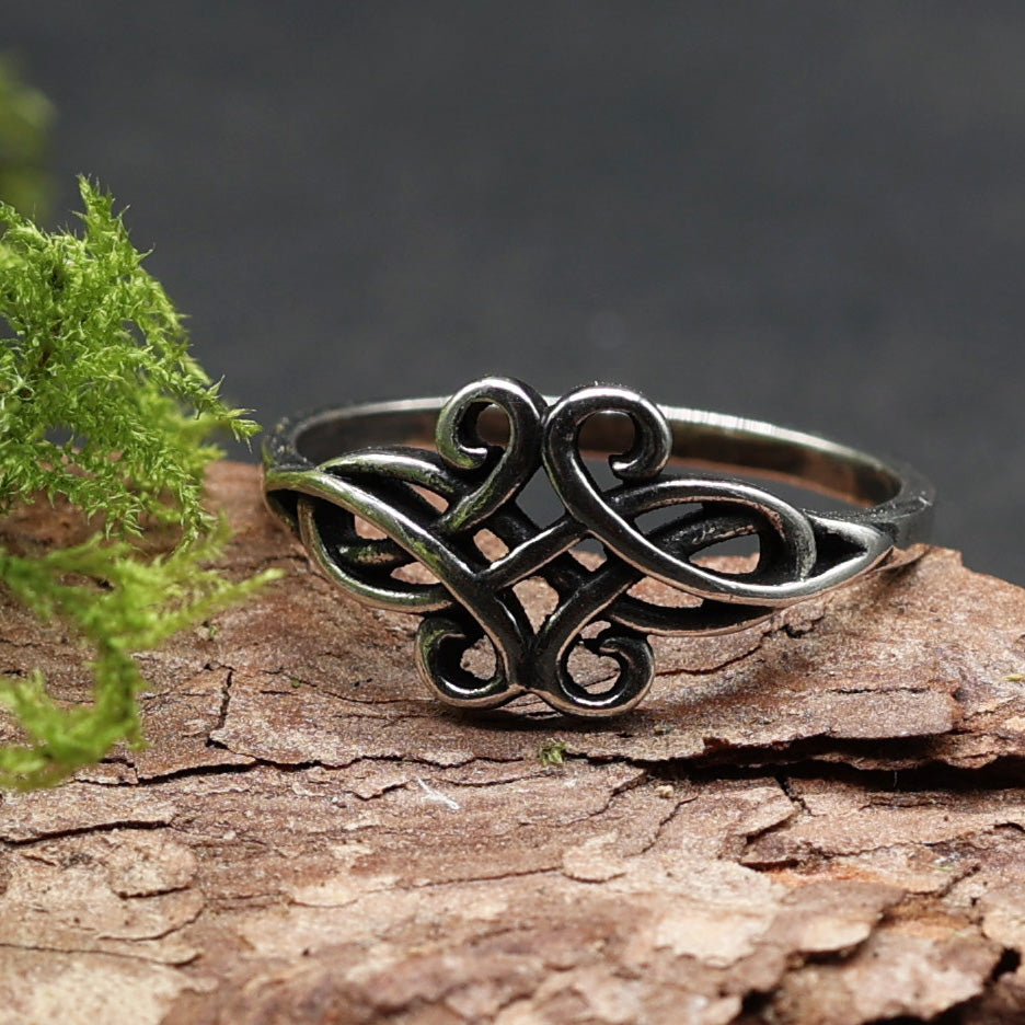 Keltischer Ring 925 Silber Damen Jungen Mädchen Silberring