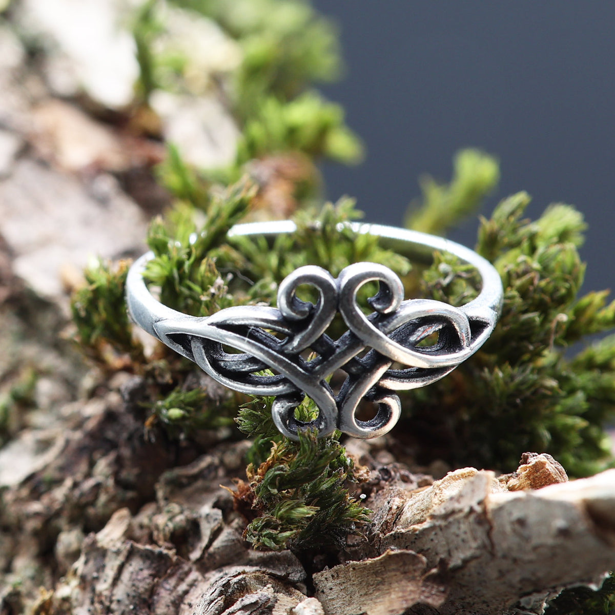 Kelten Ring Schmuck Herren Silber