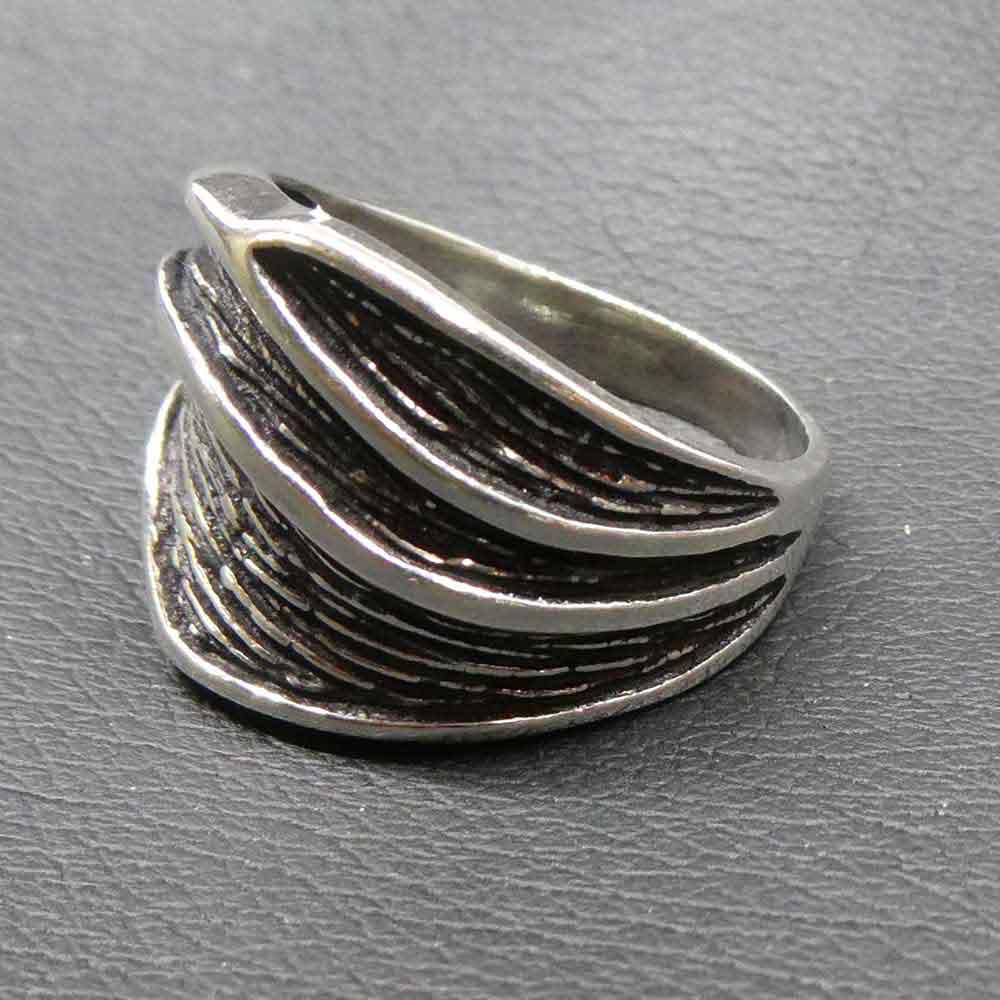 Damen Ring edel ausgefallen Blatt Design Silber 925 Silber