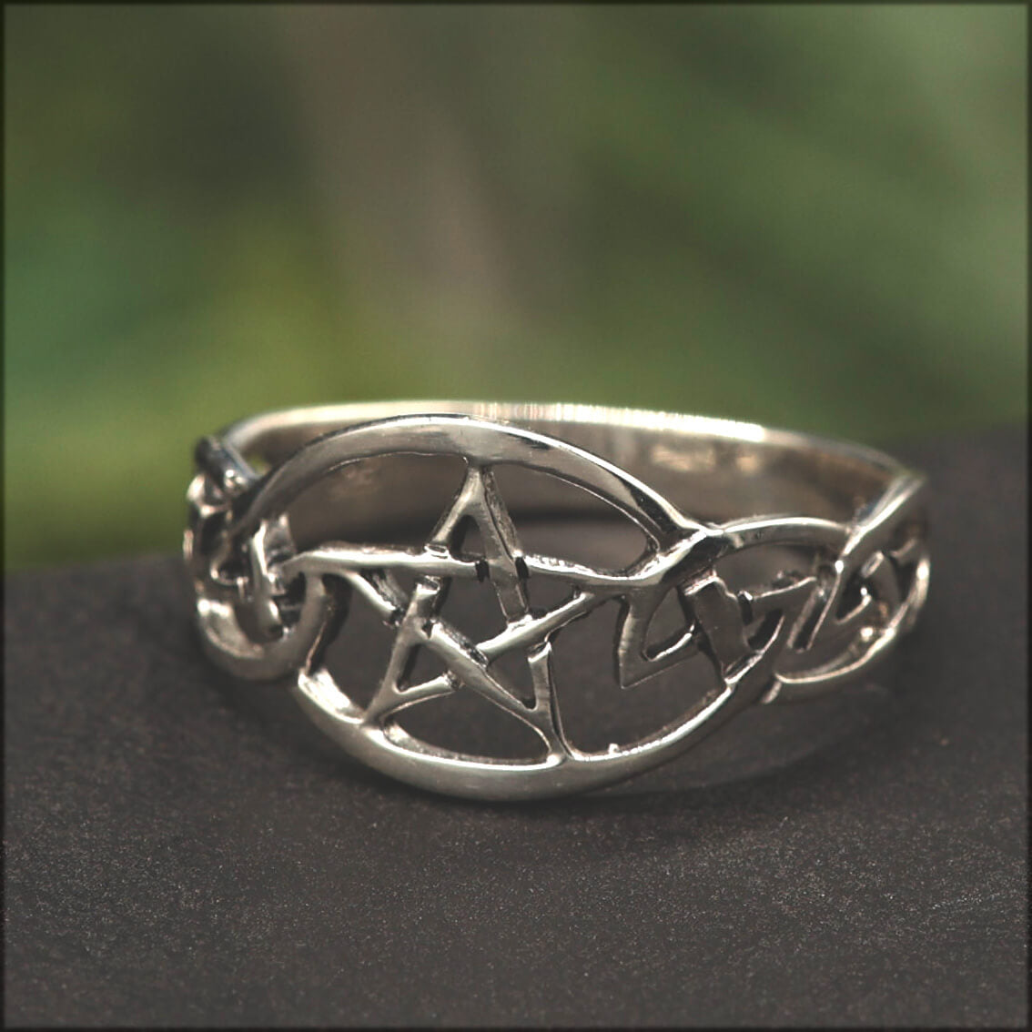 Pentagramm Ring keltisch 925 Silber Damenschmuck 
