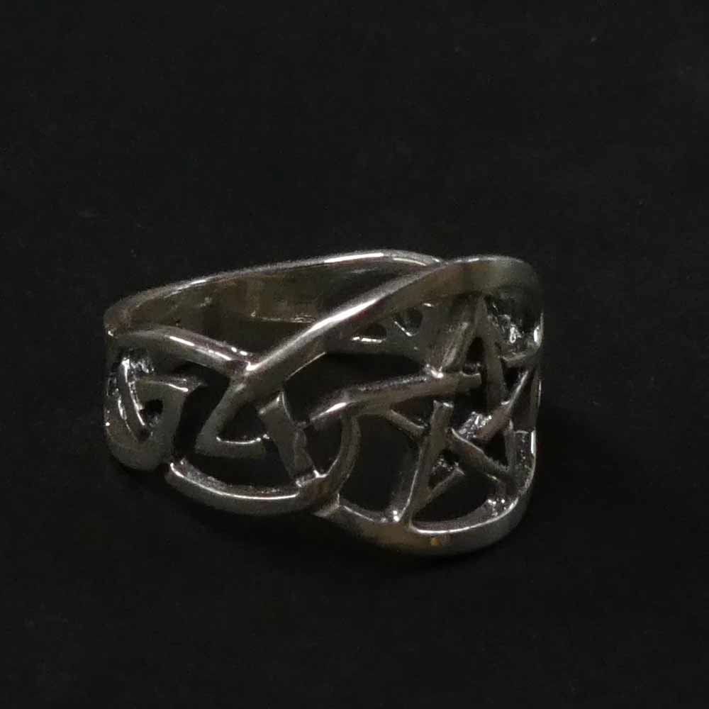 Pentagramm Ring keltisch Silberschmuck Gothic Hexenstern