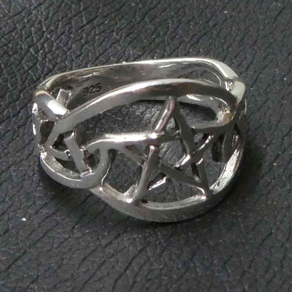 Pentagramm Ring keltisch