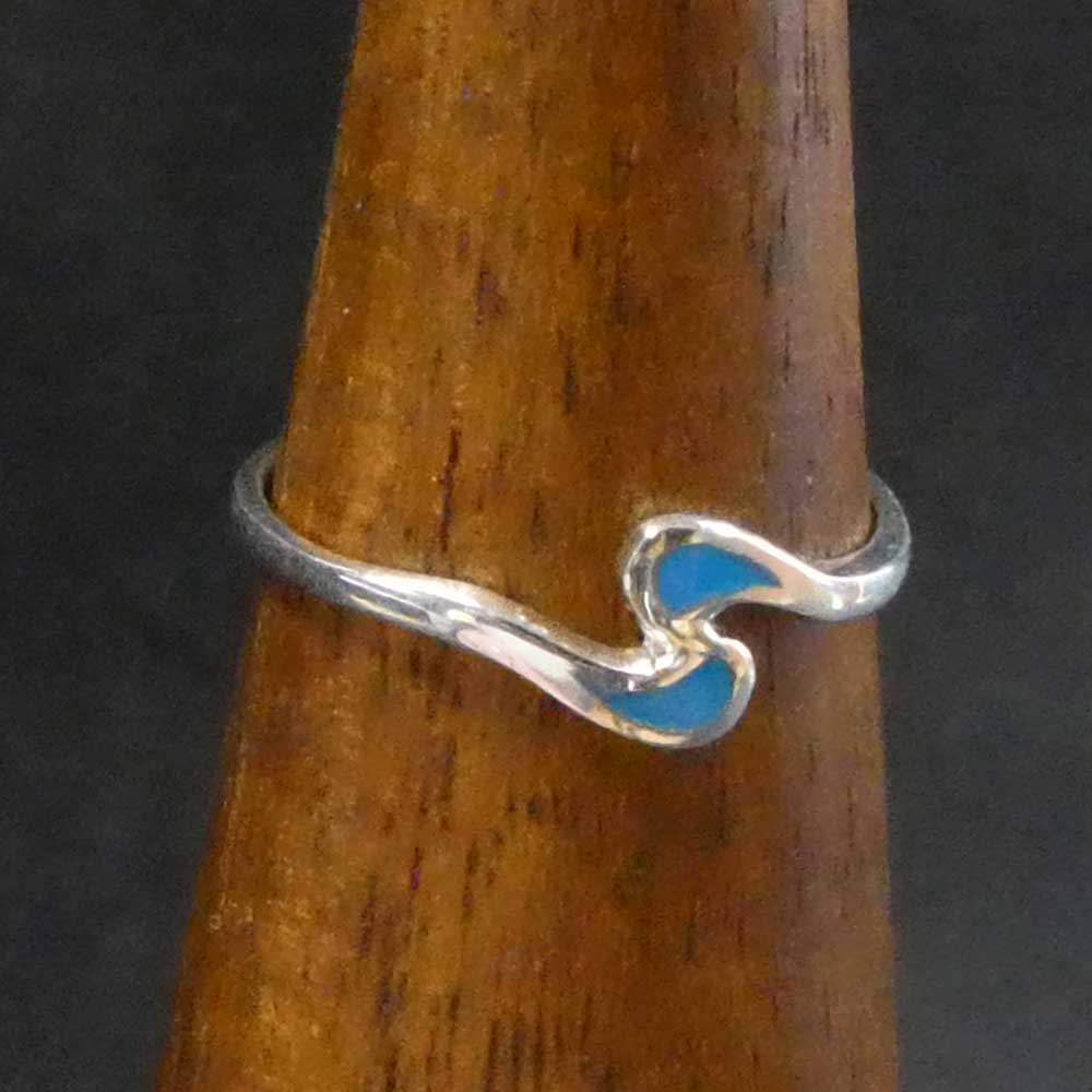 Damen Silberring Perlmutt Türkis zeitloser Ring aus 925 Silber