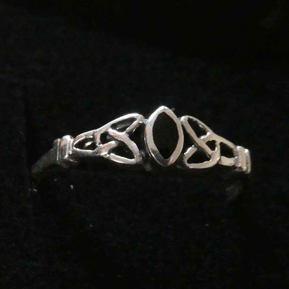 Damen Silberring Perlmutt Keltisch zeitloser Ring aus 925 Silber