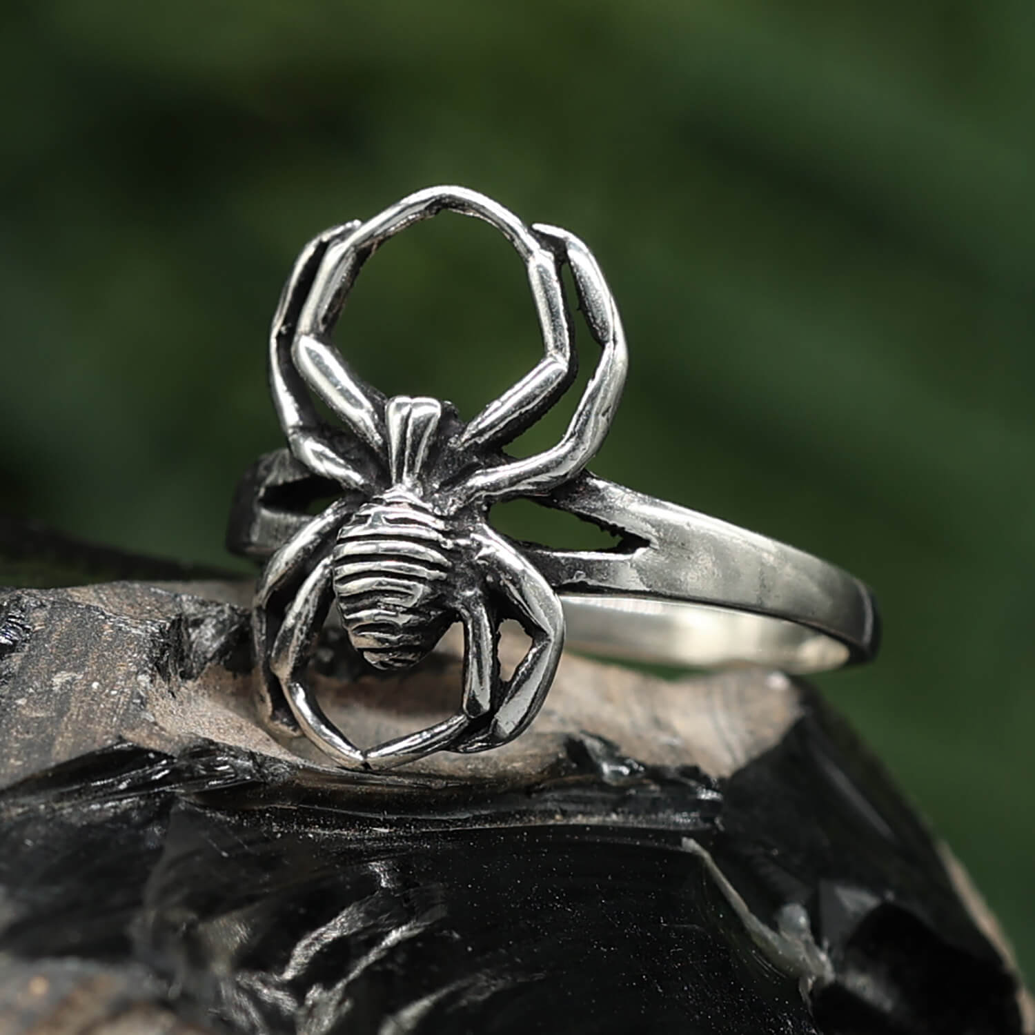 Spinne Ring Damen Mädchen Silberring 925 Silber Gothic