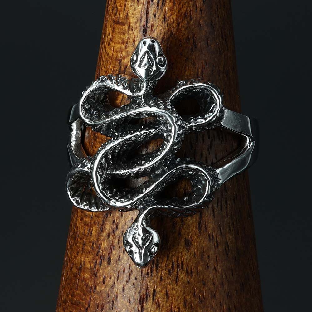 Schlangen Ring 925 Silber Mittelalter Damen Frauen Gothicschmuck