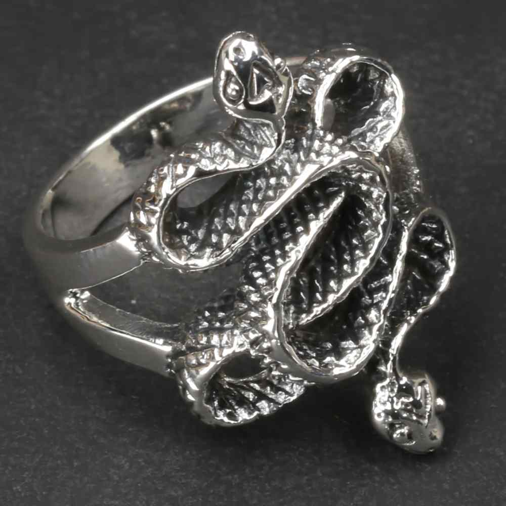 Schlangen Ring 925 Sterlingsilber Damen Kinder Gothic Schmuck
